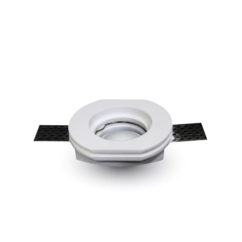 V-TAC VT-764RD PORTAFARETTO ROTONDO DA INCASSO IN GESSO PER LAMPADINE GU10 E GU5.3 - SKU 3650 