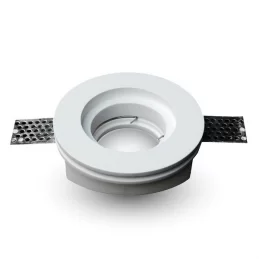 V-TAC VT-771RD PORTAFARETTO ROTONDO DA INCASSO IN GESSO PER LAMPADINE GU10 E GU5.3 - SKU 3652 