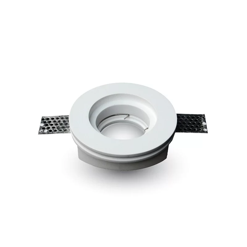 V-TAC VT-771RD PORTAFARETTO ROTONDO DA INCASSO IN GESSO PER LAMPADINE GU10 E GU5.3 - SKU 3652 