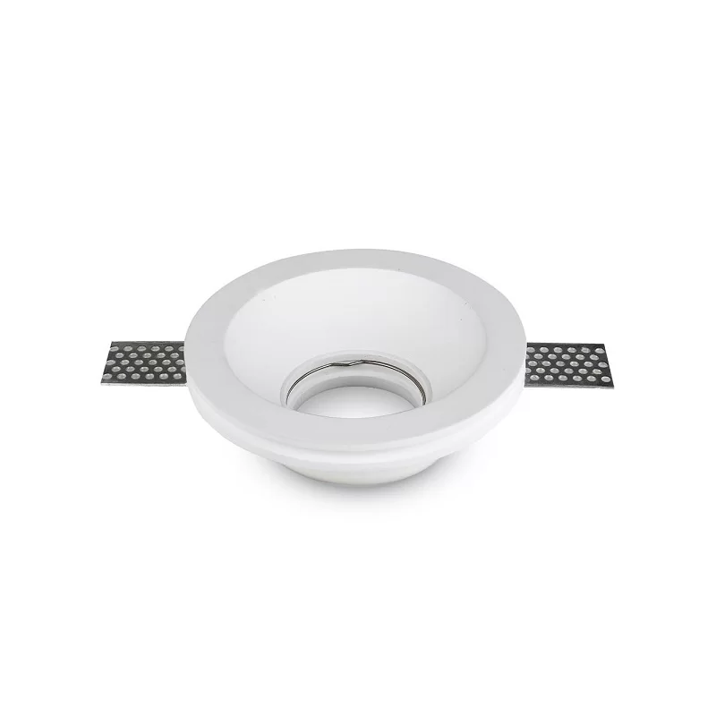 V-TAC VT-776RD PORTAFARETTO ROTONDO DA INCASSO IN GESSO PER LAMPADINE GU10 E GU5.3 - SKU 3640 