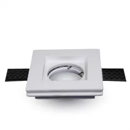 V-TAC VT-765SQ PORTAFARETTO QUADRATO DA INCASSO IN GESSO PER LAMPADINE GU10 E GU5.3 - SKU 3651 