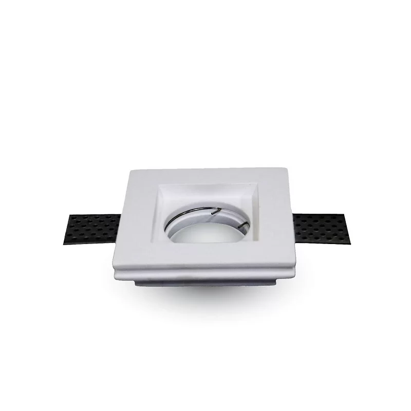 V-TAC VT-765SQ PORTAFARETTO QUADRATO DA INCASSO IN GESSO PER LAMPADINE GU10 E GU5.3 - SKU 3651 