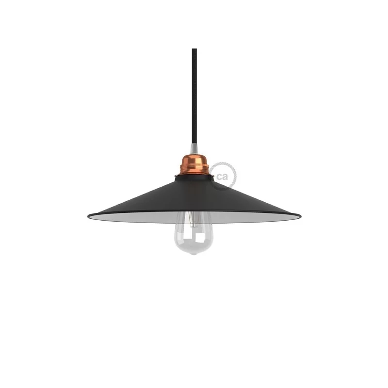 CREATIVE-CABLES PARALUME SWING PER LAMPADINE E27 PIATTO CONCAVO IN METALLO 