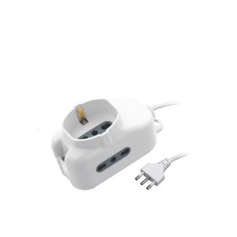 V-TAC MULTIPRESA 3 POSTI COLORE BIANCO CON ATTACCO A PARETE - SKU 8733 