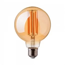 V-TAC VT-2027 LAMPADINA LED E27 7W GLOBO G95 FILAMENTO AMBRATA - SKU 7147 