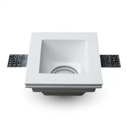 V-TAC VT 763SQ PORTAFARETTO QUADRATO DA INCASSO IN GESSO PER LAMPADINE GU10 E GU5.3 - SKU 3649 