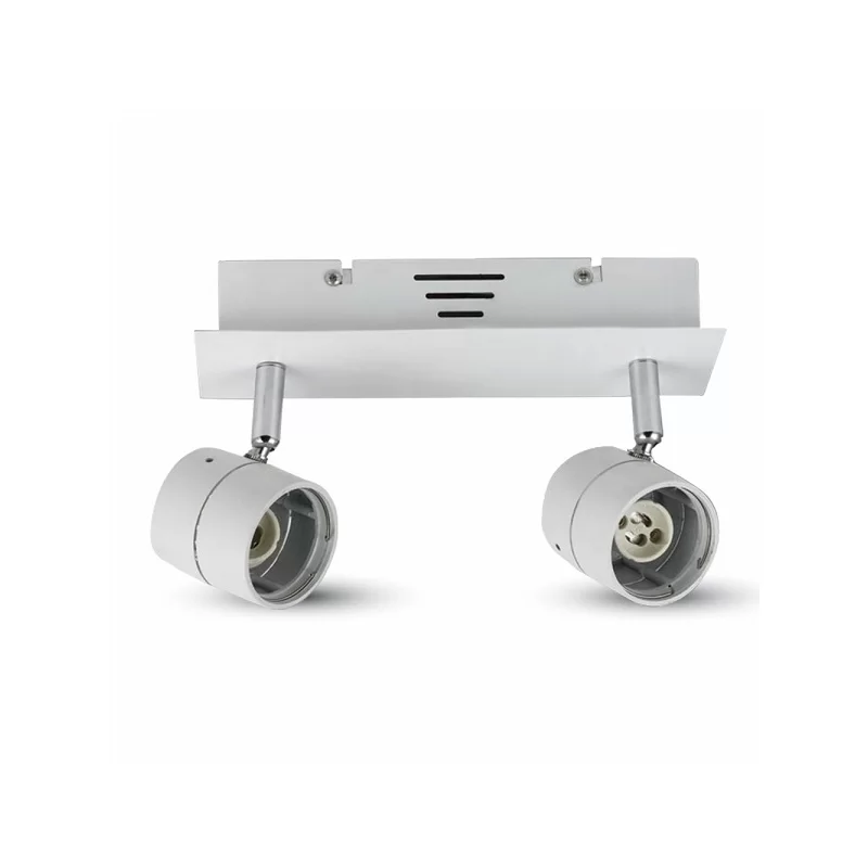V-TAC VT-788 PORTAFARETTO DA INCASSO TRACK LIGHT ORIENTABILE PER 2 LAMPADINE GU10 - SKU 3618 