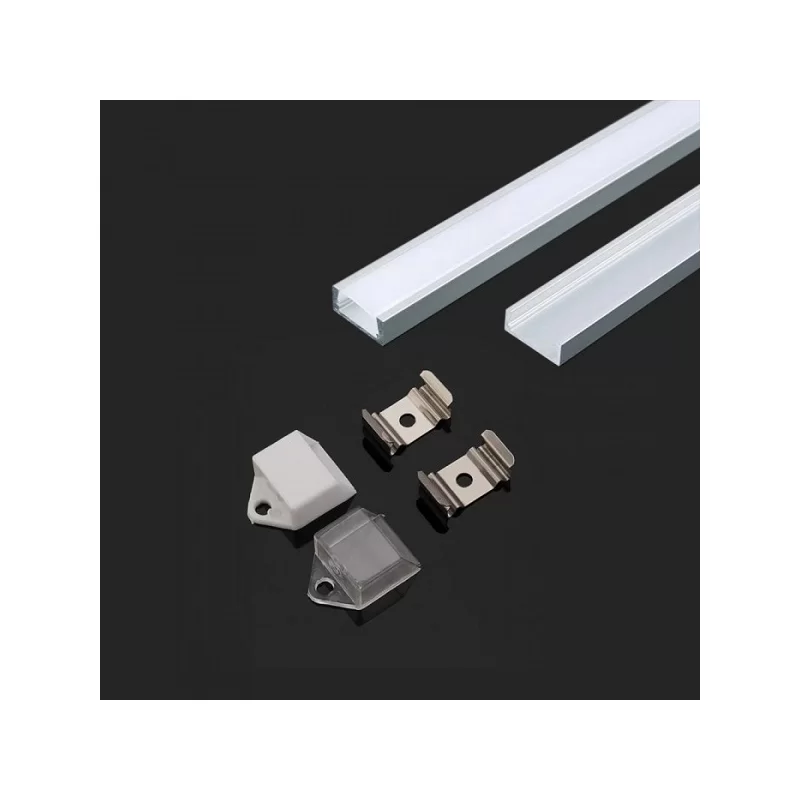 V-TAC VT-9327 PROFILO IN ALLUMINIO PER STRISCE LED - LUNGHEZZA 2 METRI - SKU 3370 