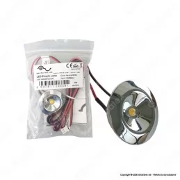 FAI PUNTO LUCE LED DA INCASSO 1W CROMATO - MOD. 0405 