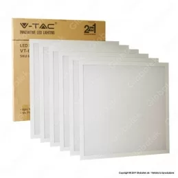 V-TAC VT-6142-1 6 PANNELLI LED A MONTAGGIO SUPERFICIALE O INCASSO 60X60 40W SMD CON DRIVER - SKU 64511 / 64521 