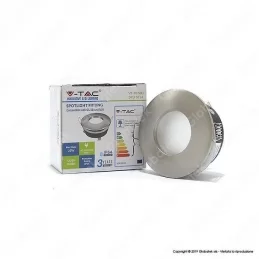 V-TAC VT-787RD PORTAFARETTO ROTONDO DA INCASSO IP54 PER LAMPADINE GU10 E GU5.3 - SKU 3614 