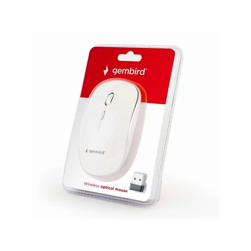 GEMBIRD MOUSE WIRELESS OTTICO CON RICEVITORE NANO MOD. MUSW-4B-01-W / MUSW-4B-01 