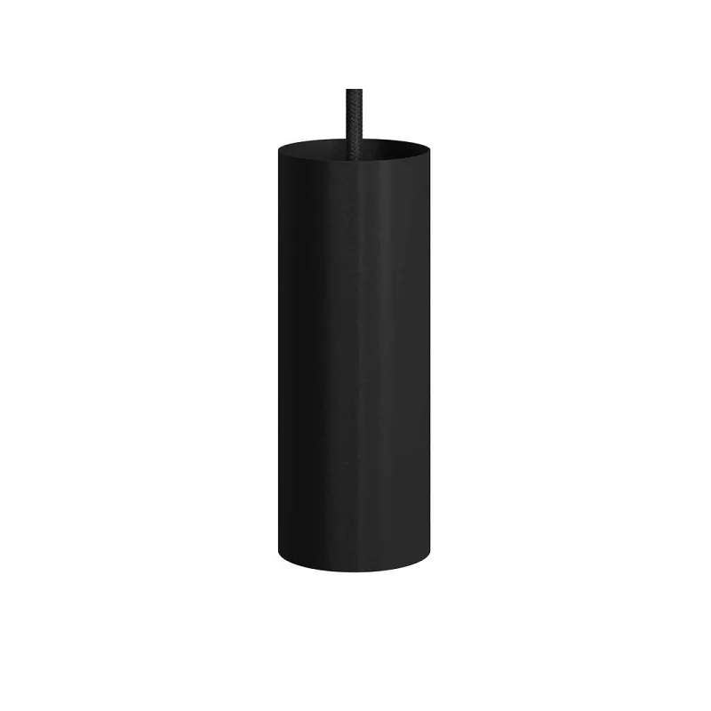 CREATIVE-CABLES PARALUME IN METALLO PER LAMPADINE E14 NERO - MOD. TUB-E14 