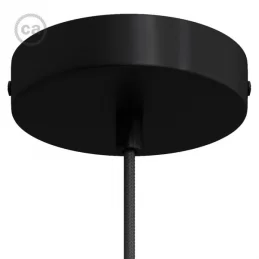 CREATIVE-CABLES ROSONE CILINDRICO IN METALLO 1 FORO COLORE NERO OPACO 