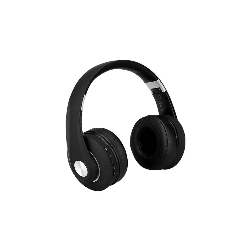 V-TAC VT-6322 CUFFIE WIRELESS A PADIGLIONE BLUETOOTH CON MICROFONO E JACK 3,5MM COLORE NERO - SKU 7730 