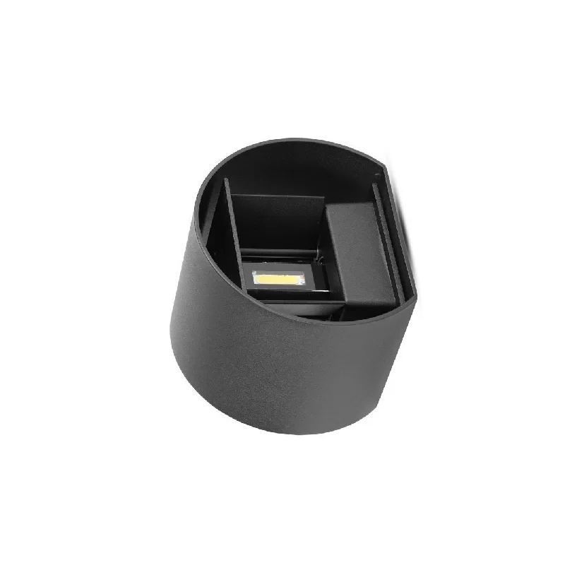 V-TAC VT-756 LAMPADA DA MURO WALL LIGHT NERA CON DOPPIO LED COB 6W - SKU 7081 / 7090 