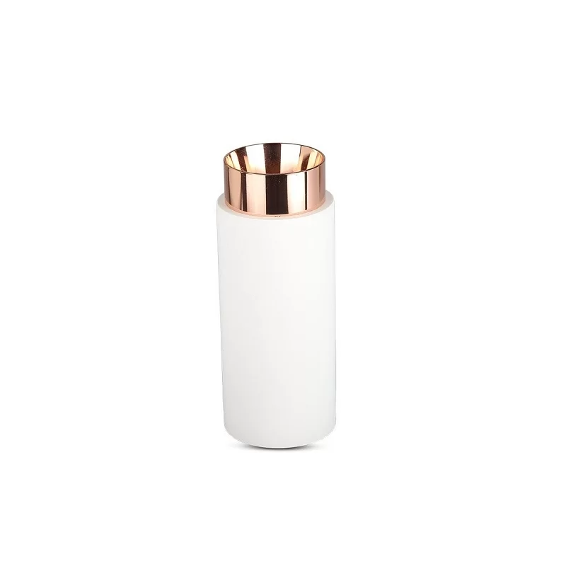 V-TAC VT-865 PORTAFARETTO ROTONDO A MONTAGGIO SUPERFICIALE IN GESSO FINITURA CROMATA PER LAMPADINE GU10 E GU5.3 - SKU 3113 