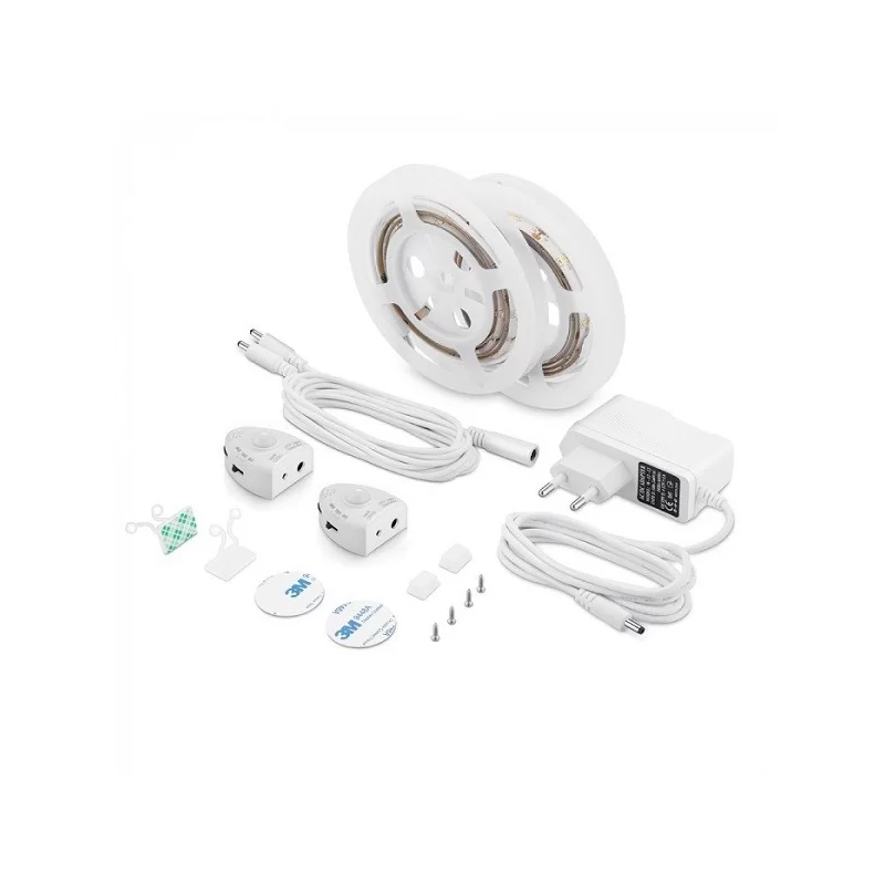 V-TAC VT-8068 BEDLIGHT KIT STRISCIA LED CON SENSORE E ALIMENTATORE PER LETTO MATRIMONIALE - SKU 2550 / 2551 