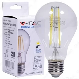 V-TAC VT-2133 LAMPADINA LED FILAMENT E27 12,5W BULB A70 - SKU 7458 / 7459 / 7460 