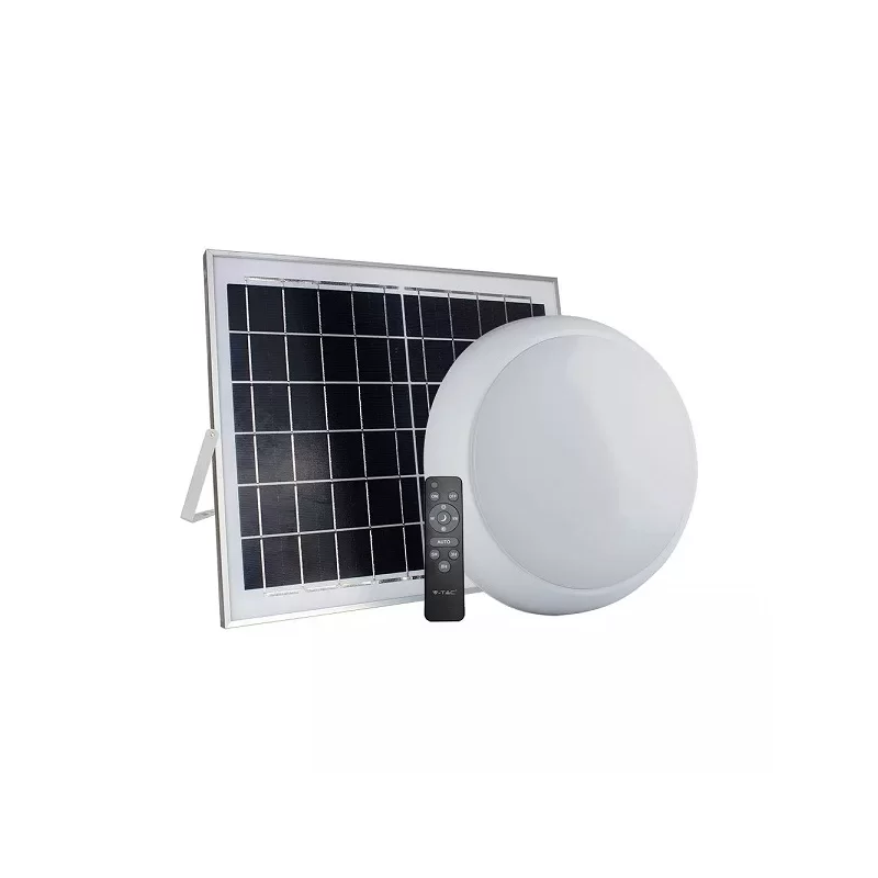 V-TAC VT-8415 PLAFONIERA LED 15W CHANGING COLOR 3IN1 FORMA CIRCOLARE RICARICABILE CON PANNELLO SOLARE - SKU 7613 