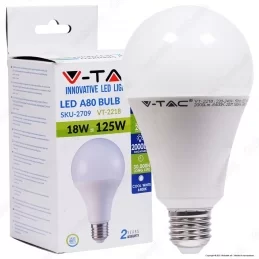 V-TAC VT-2218 LAMPADINA LED E27 18W BULB A80 - SKU 2707 / 2708 / 2709 