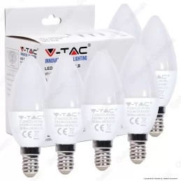 V-TAC VT-2246 SUPER SAVER PACK CONFEZIONE 6 LAMPADINE LED E14 5,5W CANDELA - SKU 2736 / 2737 / 2738 
