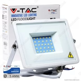 V-TAC PRO VT-30 FARO LED SMD 30W ULTRASOTTILE CHIP SAMSUNG DA ESTERNO COLORE BIANCO - SKU 403 / 404 / 405 