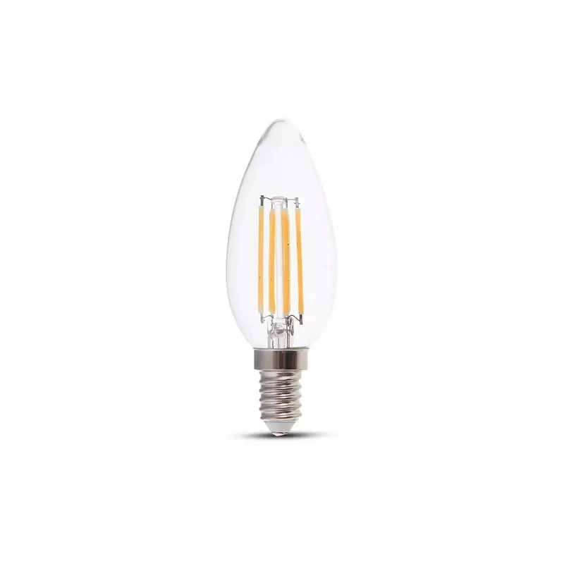 V-TAC VT-2327 LAMPADINA LED E14 6W CANDELA FILAMENT - SKU 2848 / 2849 / 2850 