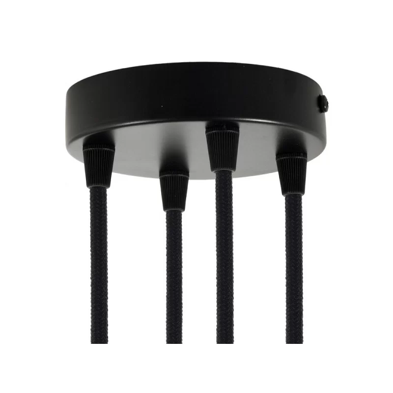 CREATIVE-CABLES ROSONE CILINDRICO IN METALLO A 4 FORI COLORE NERO OPACO 