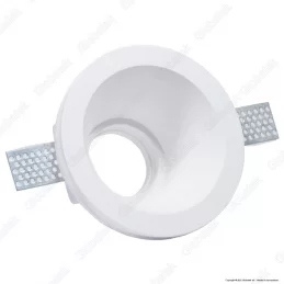 V-TAC VT-773RD PORTAFARETTO ROTONDO DA INCASSO IN GESSO PER LAMPADINE GU10 E GU5.3 - SKU 3654 