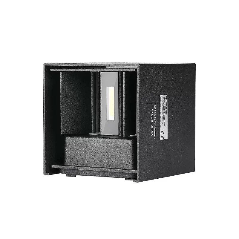 V-TAC VT-759 LAMPADA LED DA MURO 5W WALL LIGHT NERA CON DOPPIO LED SMD APPLIQUE IP65 - SKU 217087 