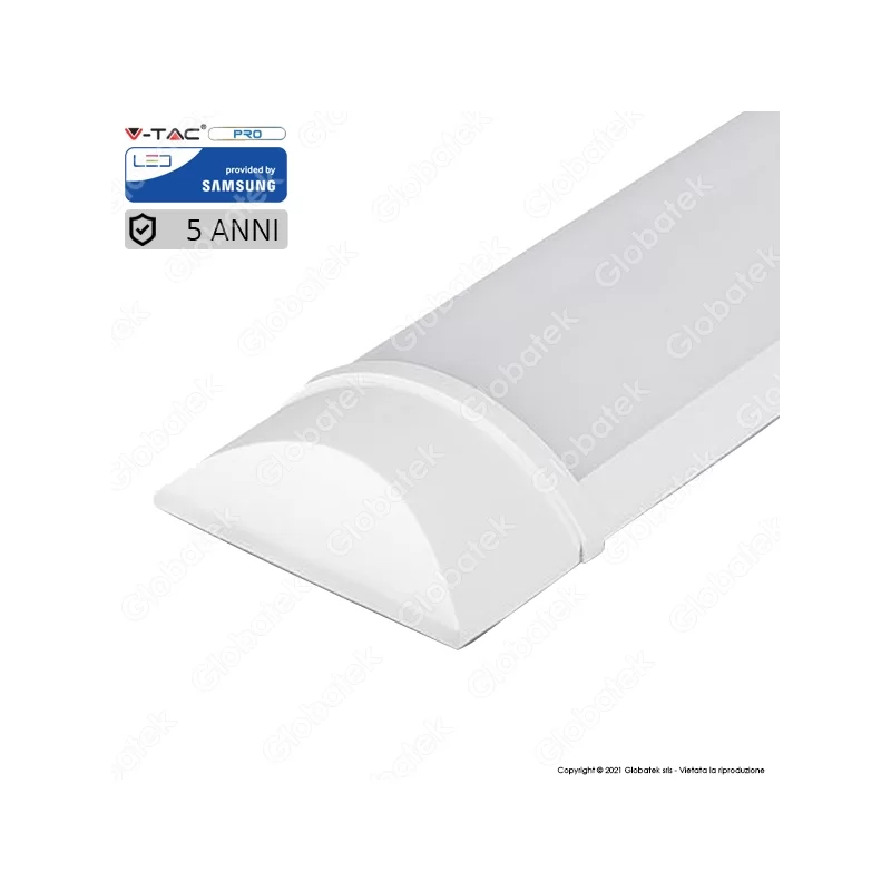 V-TAC PRO VT-8-40 TUBO LED PRISMATICO PLAFONIERA 40W CHIP SAMSUNG LAMPADINA 120CM - SKU 20350 / 20351 / 20352 