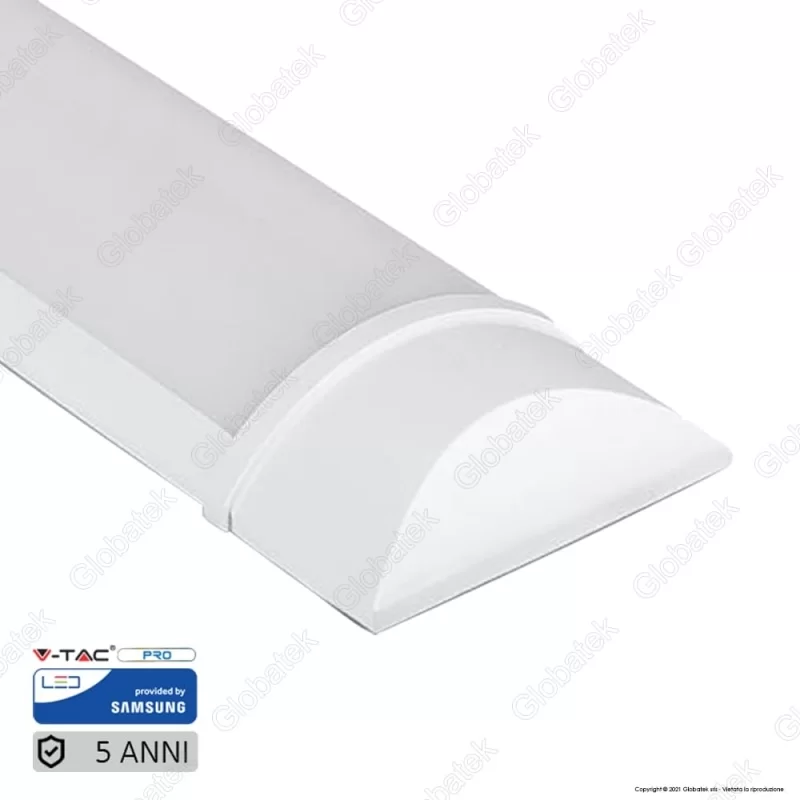 V-TAC PRO VT-8-50 TUBO LED PRISMATICO PLAFONIERA 50W CHIP SAMSUNG LAMPADINA 150CM - SKU 20354 / 20355 