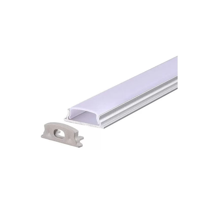 V-TAC VT-8138 PROFILO FLESSIBILE IN ALLUMINIO PER STRISCE LED LUNGHEZZA 2 METRI - SKU 2909 