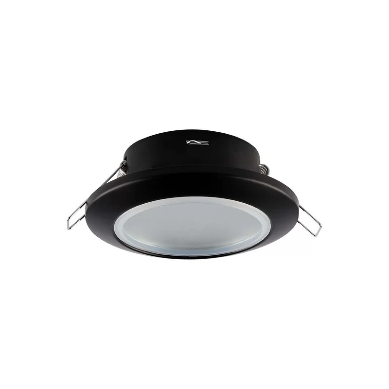 V-TAC VT-981 PORTAFARETTO ROTONDO FISSO DA INCASSO PER LAMPADINE GU10 NERO IP44 - SKU 6699 