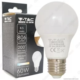 V-TAC VT-2099 LAMPADINA LED E27 8,5W BULB A60 - SKU 217260 / 217261 / 217262 