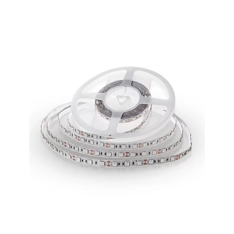 V-TAC VT-5050-60 STRISCIA LED FLESSIBILE 55W SMD MONOCOLORE 60 LED/METRO 12V - BOBINA DA 5 METRI - SKU 212122 / 212143 / 212126 