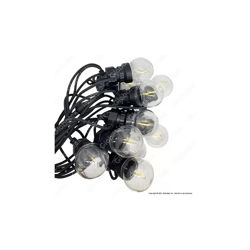 V-TAC VT-71510 CATENA 4W DA 10 LAMPADINE LED MINI GLOBO TRASPARENTI IP44 - SKU 212728 