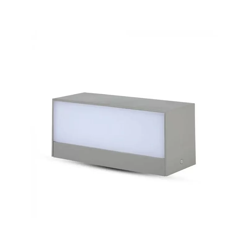 V-TAC VT-8057 LAMPADA LED DA MURO 12W WALL LIGHT IP65 CON DOPPIO LED APPLIQUE COLORE GRIGIO - SKU 218242 / 218243 / 218244 