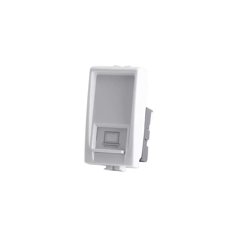 MAPAM CONNETTORE RETE RJ45 8 PIN UTP 5E BIANCO - MOD. 527B - COMPATIBILE CON BTICINO MATIX 