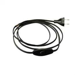 FAI CAVO DI ALIMENTAZIONE BIPOLARE CON INTERRUTTORE E SPINA 10A NERO - LUNGHEZZA 1,5M - MOD. 3021 