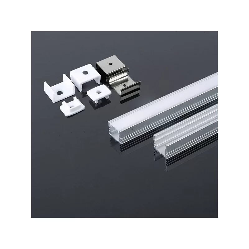 V-TAC VT-8116 PROFILO IN ALLUMINIO PER STRISCE LED - LUNGHEZZA 2 METRI - SKU 3358 