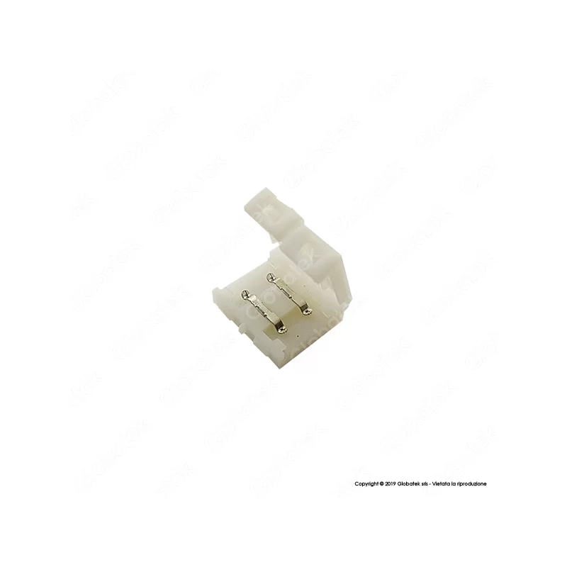 CONNETTORE CONSECUTIVO PER STRISCE LED MONOCOLORE 3528 CLIP 2 PIN - SKU 3503 
