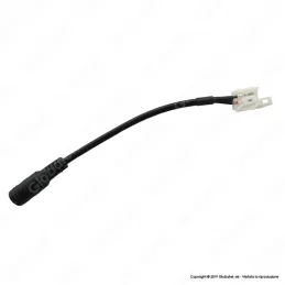CONNETTORE DA CLIP 2 PIN A JACK 2.1 PER STRISCE LED MONOCOLORE 3528 - SKU 3507 