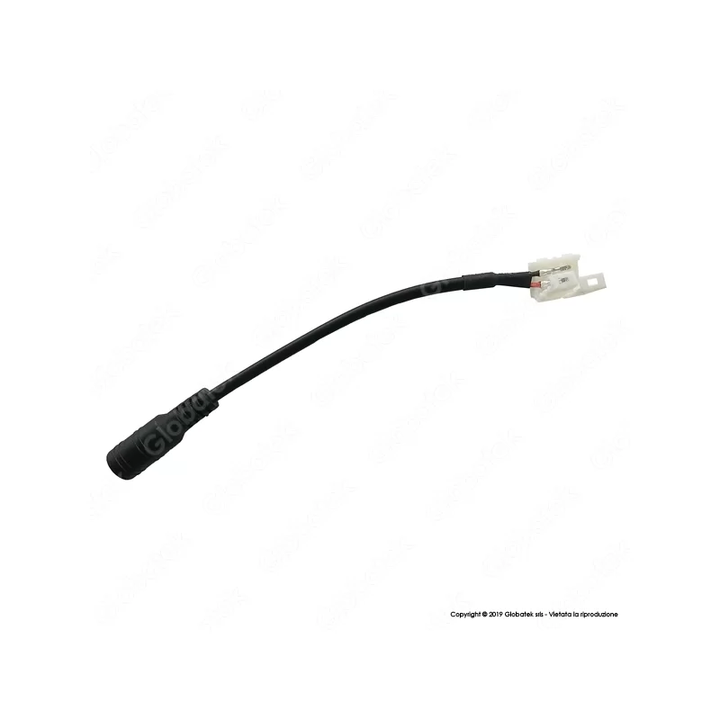 CONNETTORE DA CLIP 2 PIN A JACK 2.1 PER STRISCE LED MONOCOLORE 3528 - SKU 3507 