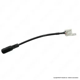 CONNETTORE DA CLIP 2 PIN A JACK 2.1 PER STRISCE LED MONOCOLORE 5050 - SKU 3508 