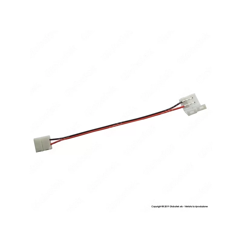 CONNETTORE FLESSIBILE PER STRISCE LED MONOCOLORE 5050 CLIP 2 PIN - SKU 3501 