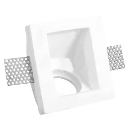 PORTAFARETTO QUADRATO DA INCASSO IN GESSO PER LAMPADINE GU10 E GU5.3 - ART.47 