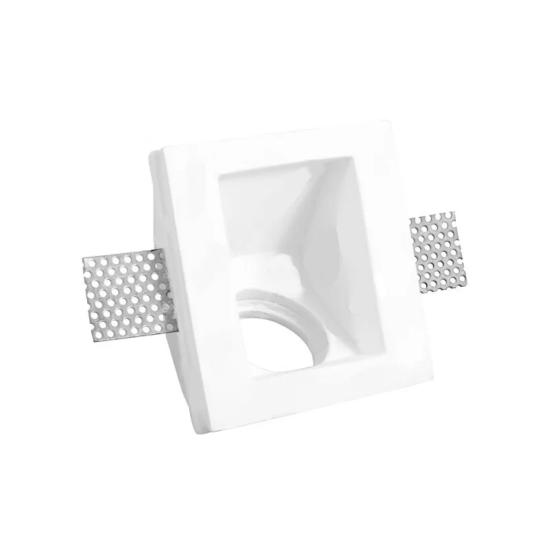 PORTAFARETTO QUADRATO DA INCASSO IN GESSO PER LAMPADINE GU10 E GU5.3 - ART.47 