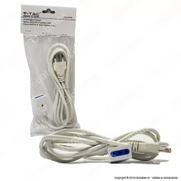 V-TAC CAVO PROLUNGA SPINA E PRESA ITALIANE 3 METRI 10A COLORE BIANCO - SKU 8729 